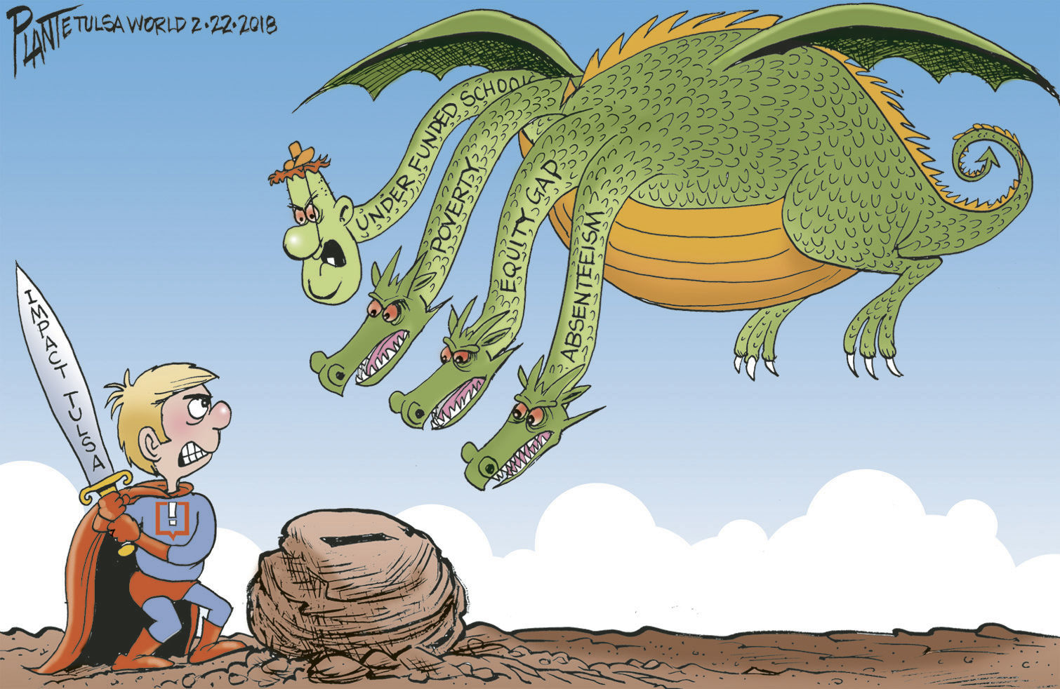 Bruce Plante Cartoon: Impact Tulsa